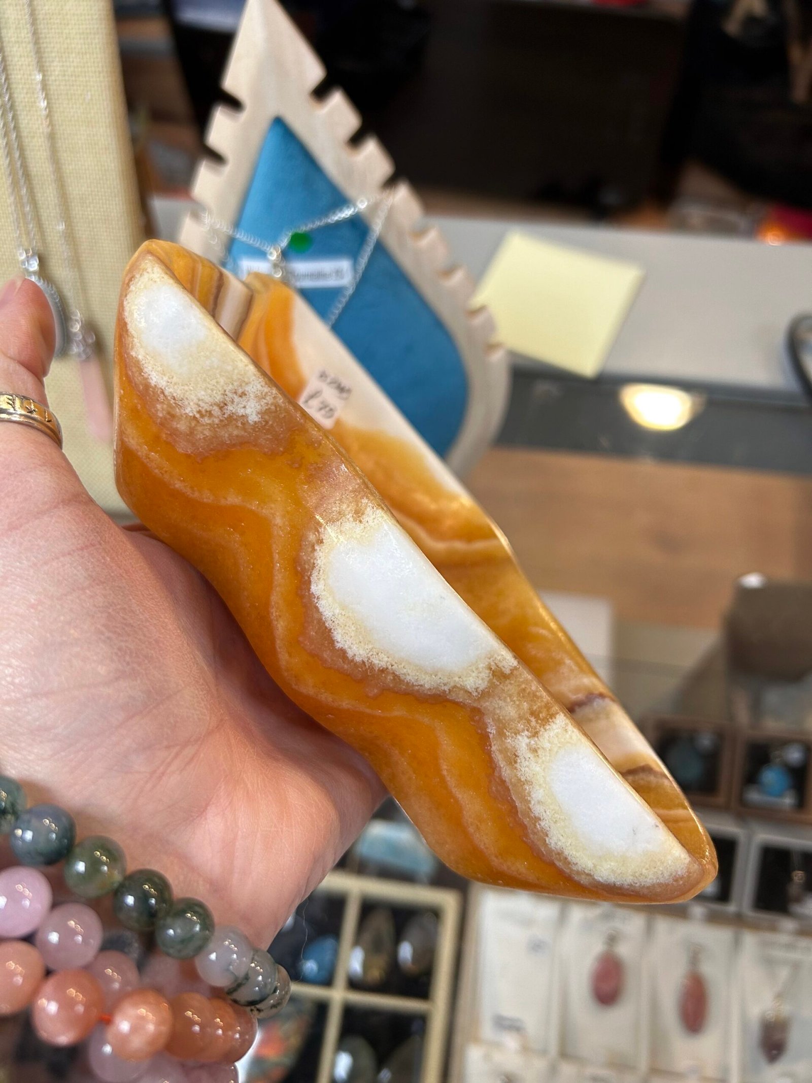 Orange Calcite Bowl - Image 4
