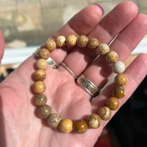 Picture Jasper Bead Bracelet