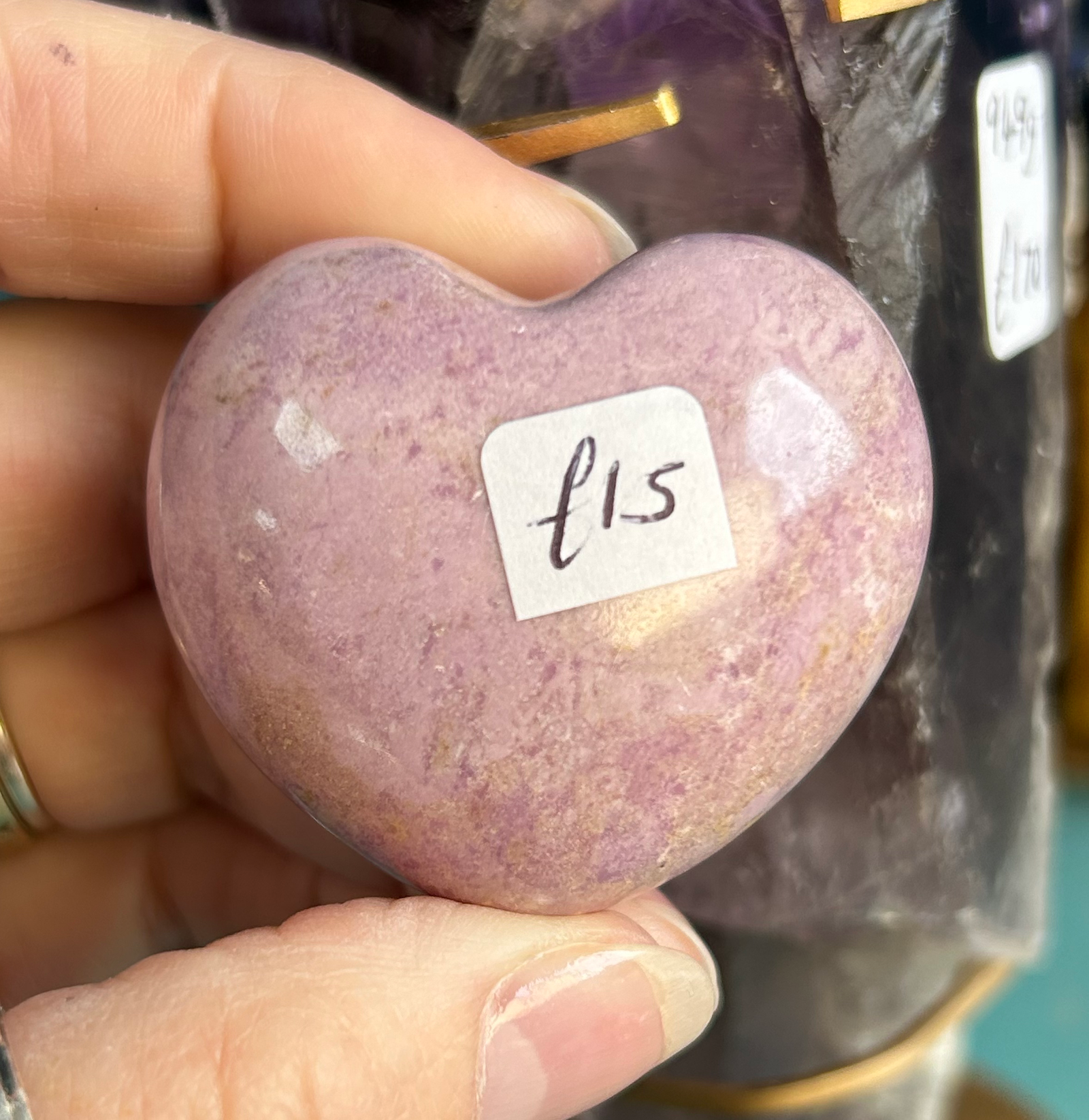 Phosphosiderite Puffy Heart - Image 2