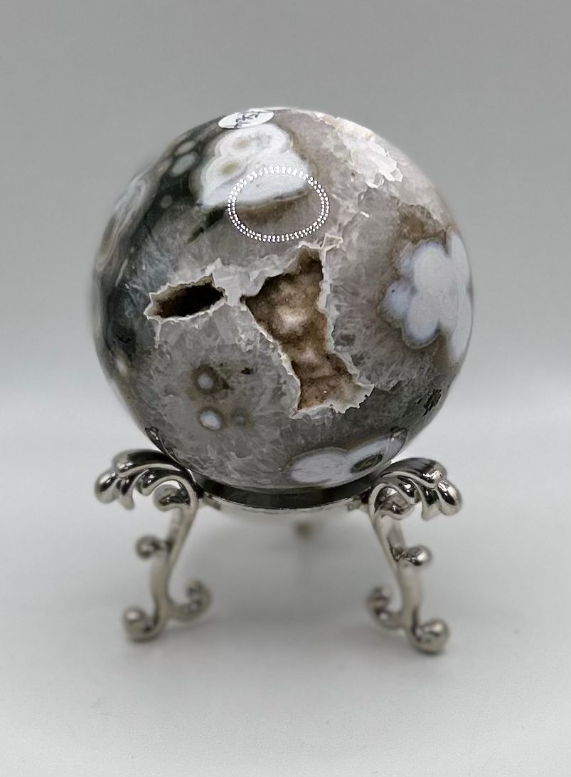 8th Vein Ocean Jasper Sphere - Image 4