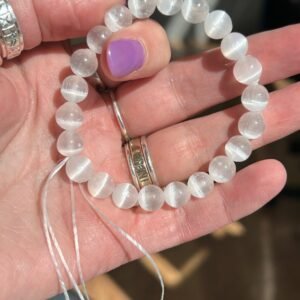 Selenite Bead Bracelet