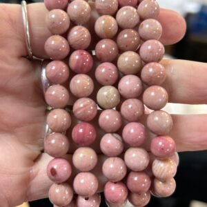 Thulite 8mm Bead Bracelet