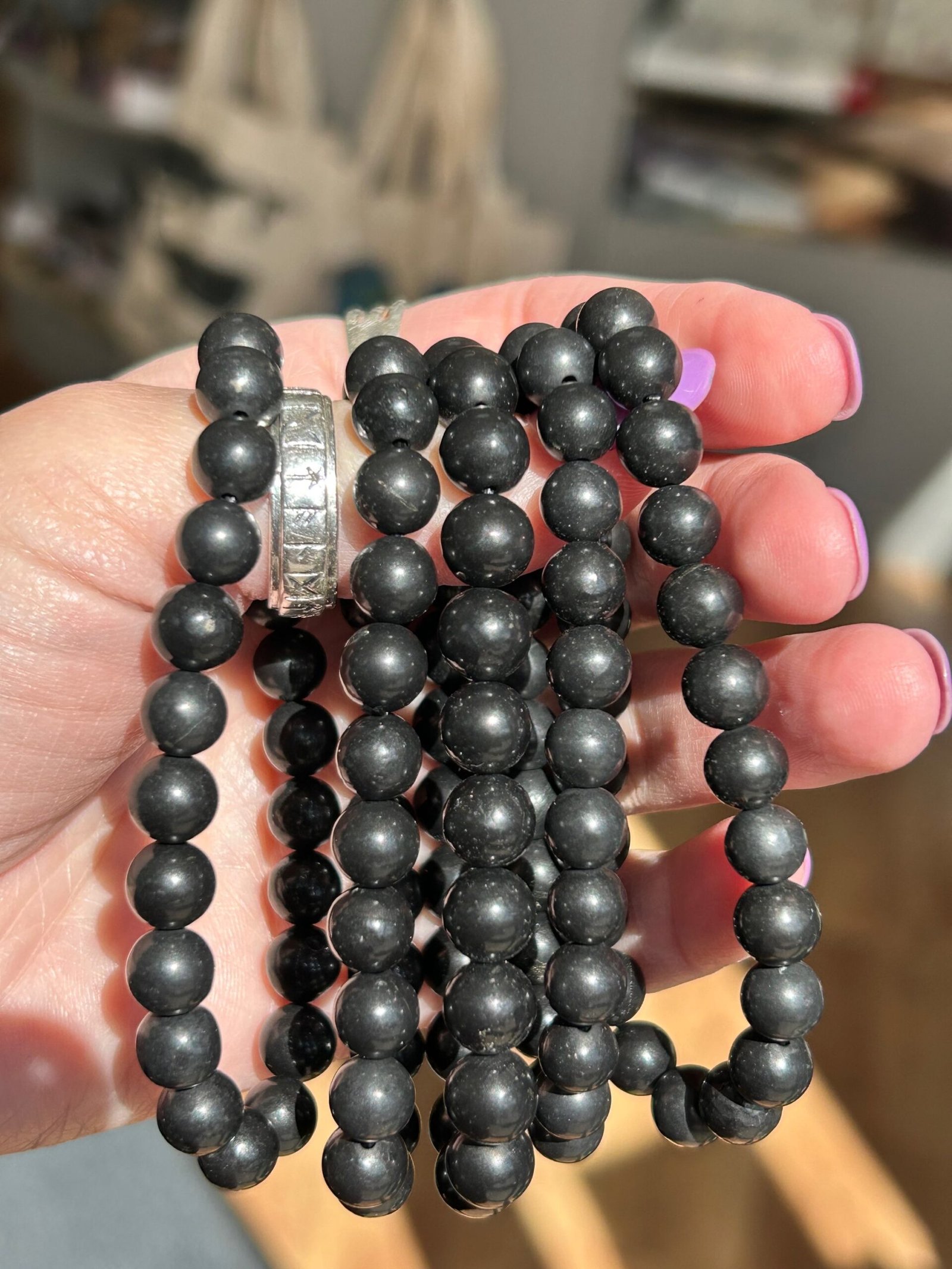 Shungite Bead Bracelet - Image 2