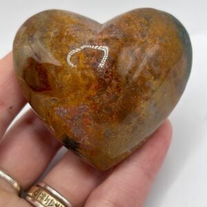 Ocean Jasper Heart Palm Stone