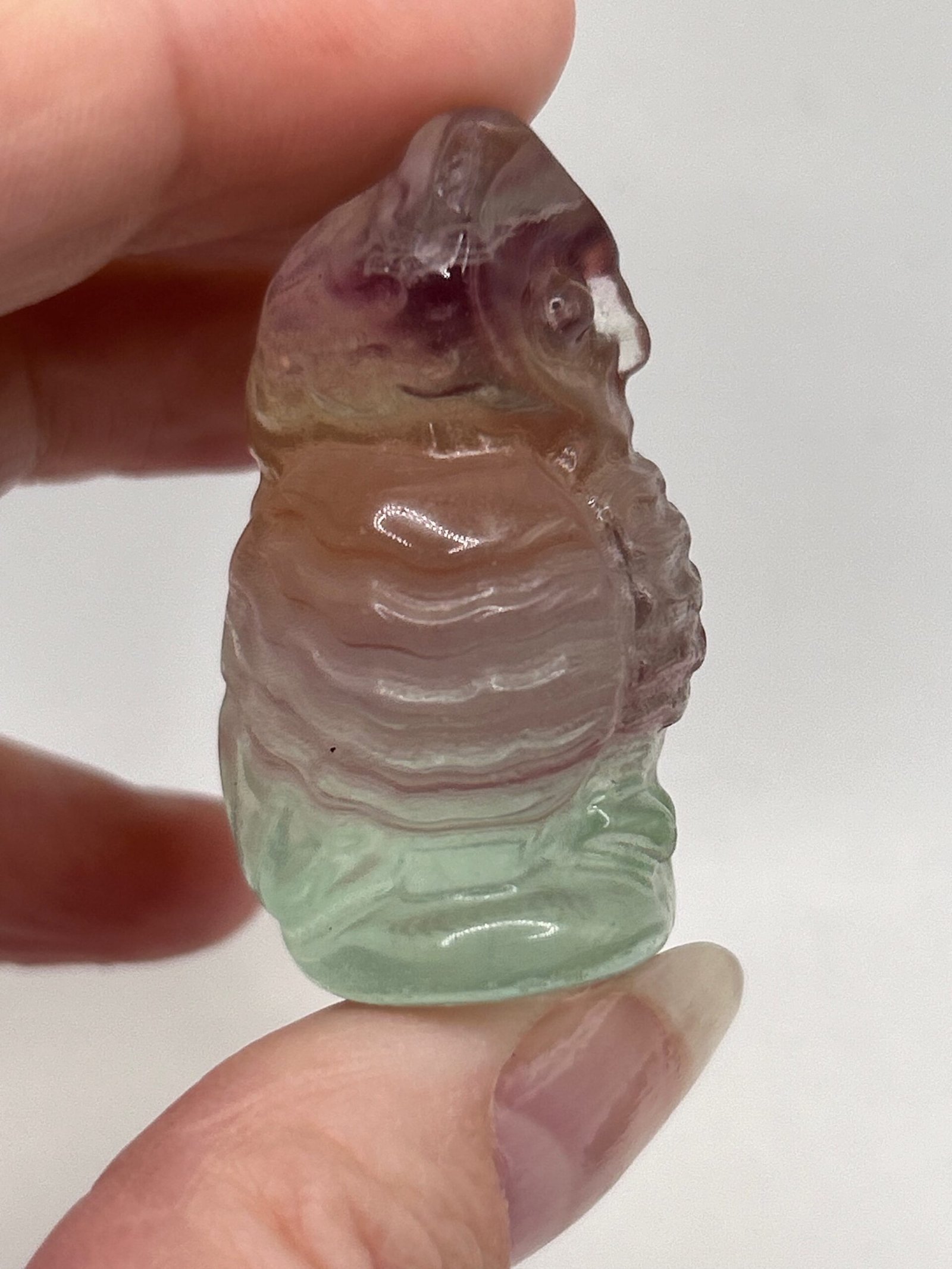 Rainbow Fluorite Owl - Image 3