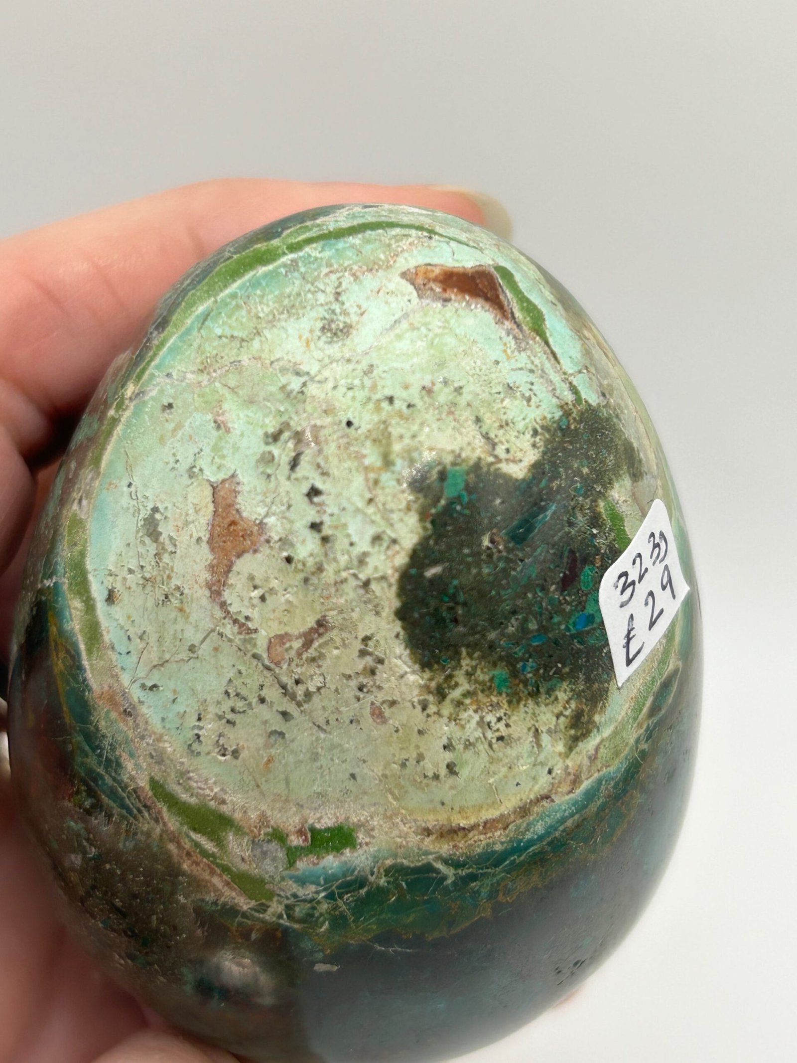 Chrysocolla (with Malachite) Egg - Image 4