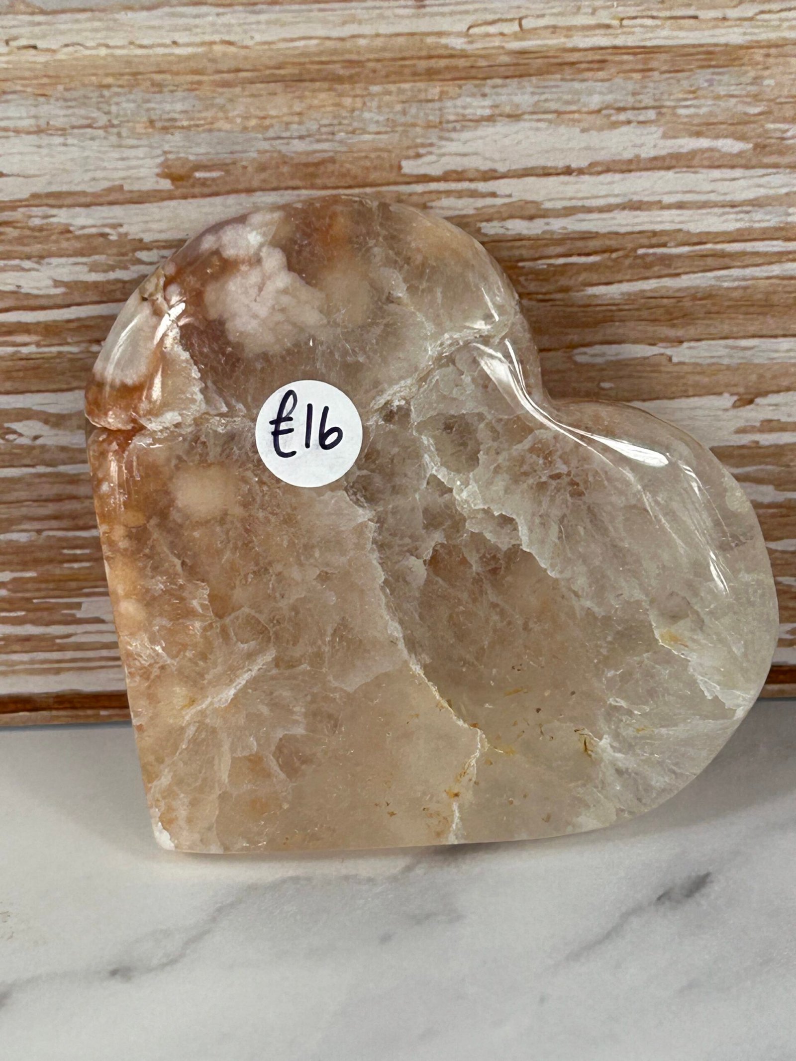 Pink Amethyst Heart Palm Stone - Image 2