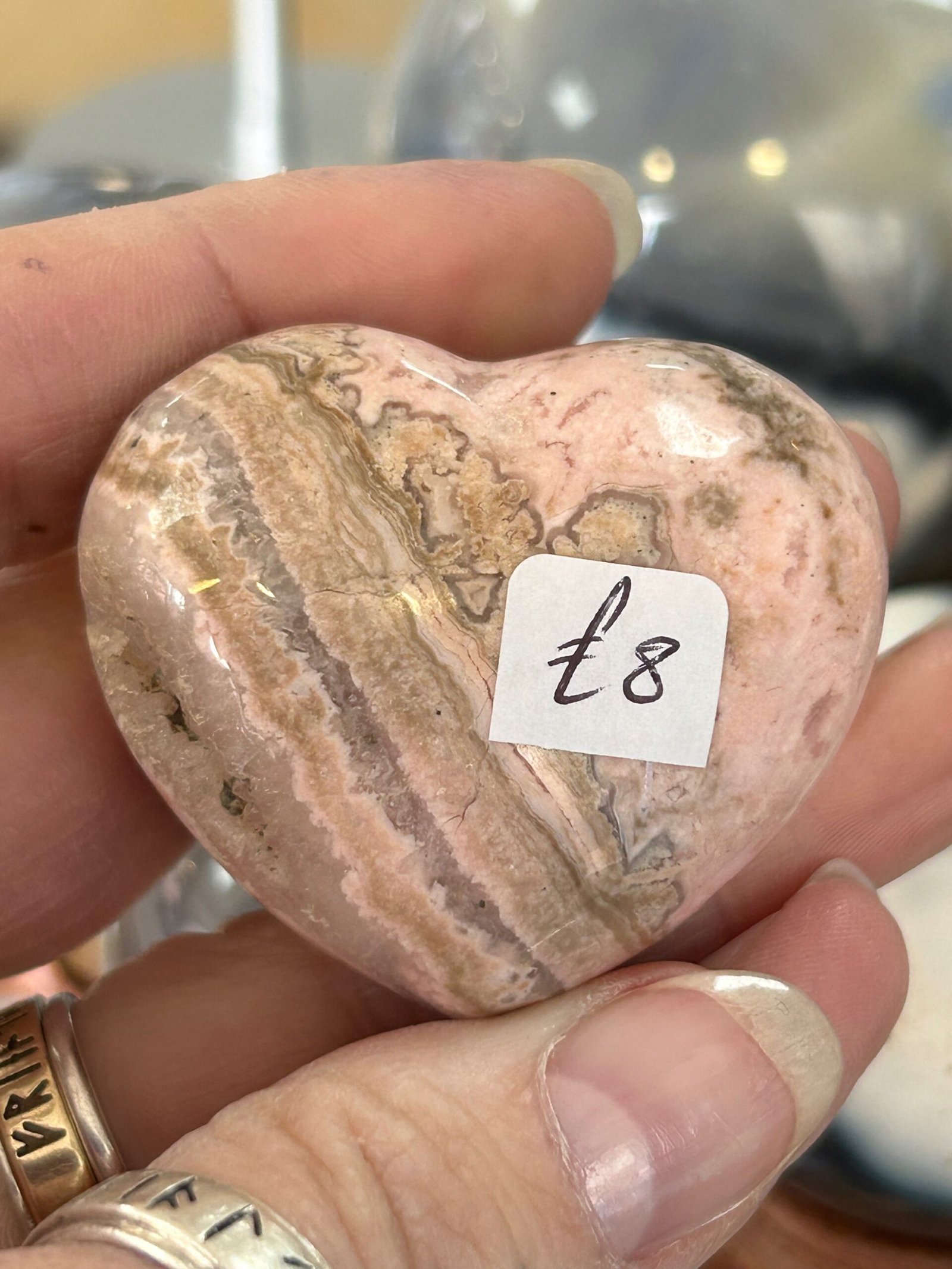 Rhodochrosite Puffy Heart - Image 2