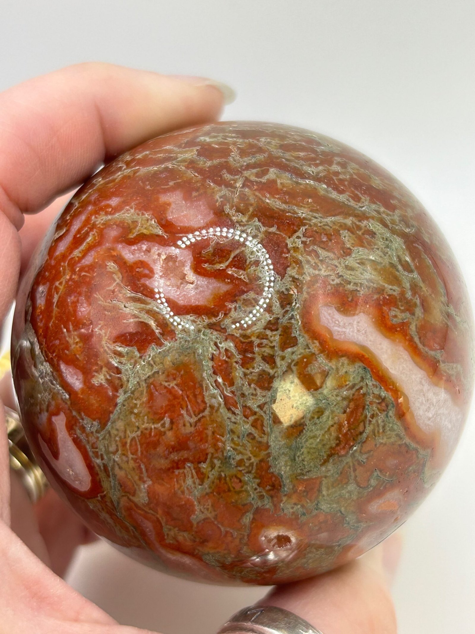 Moss Agate Sphere - Image 4