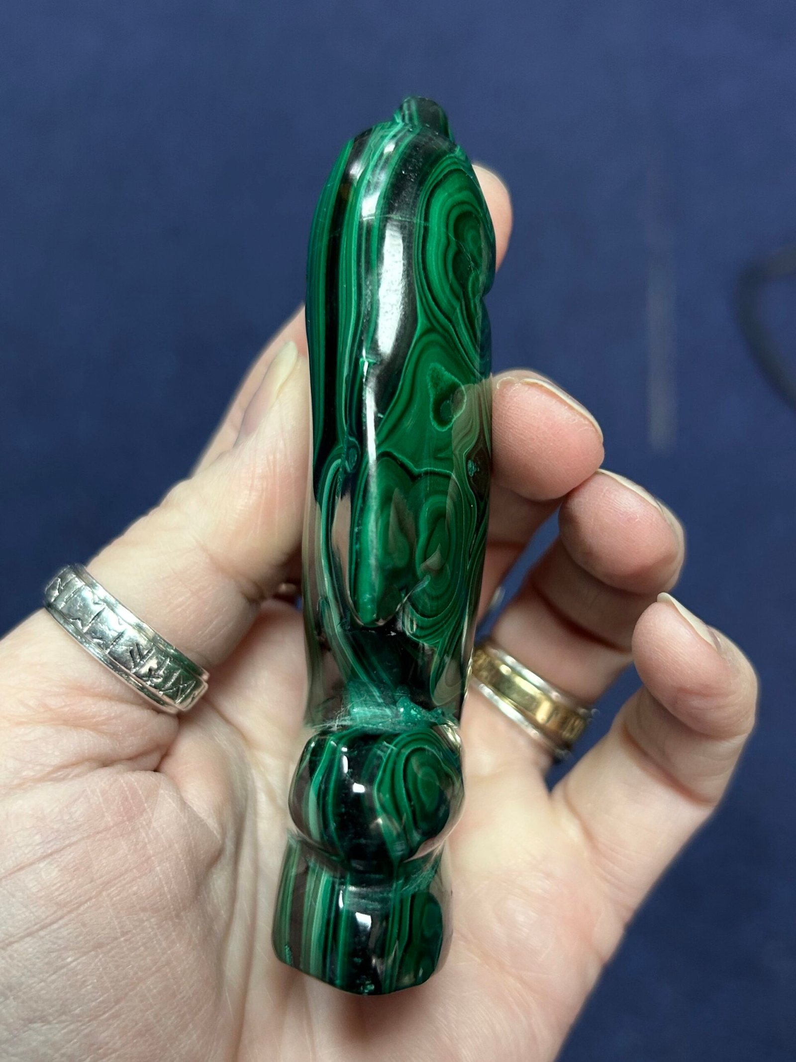 Malachite Dolphin Carving - Image 5