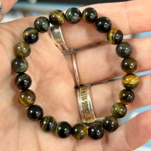 Blue Tiger Eye Bead Bracelet