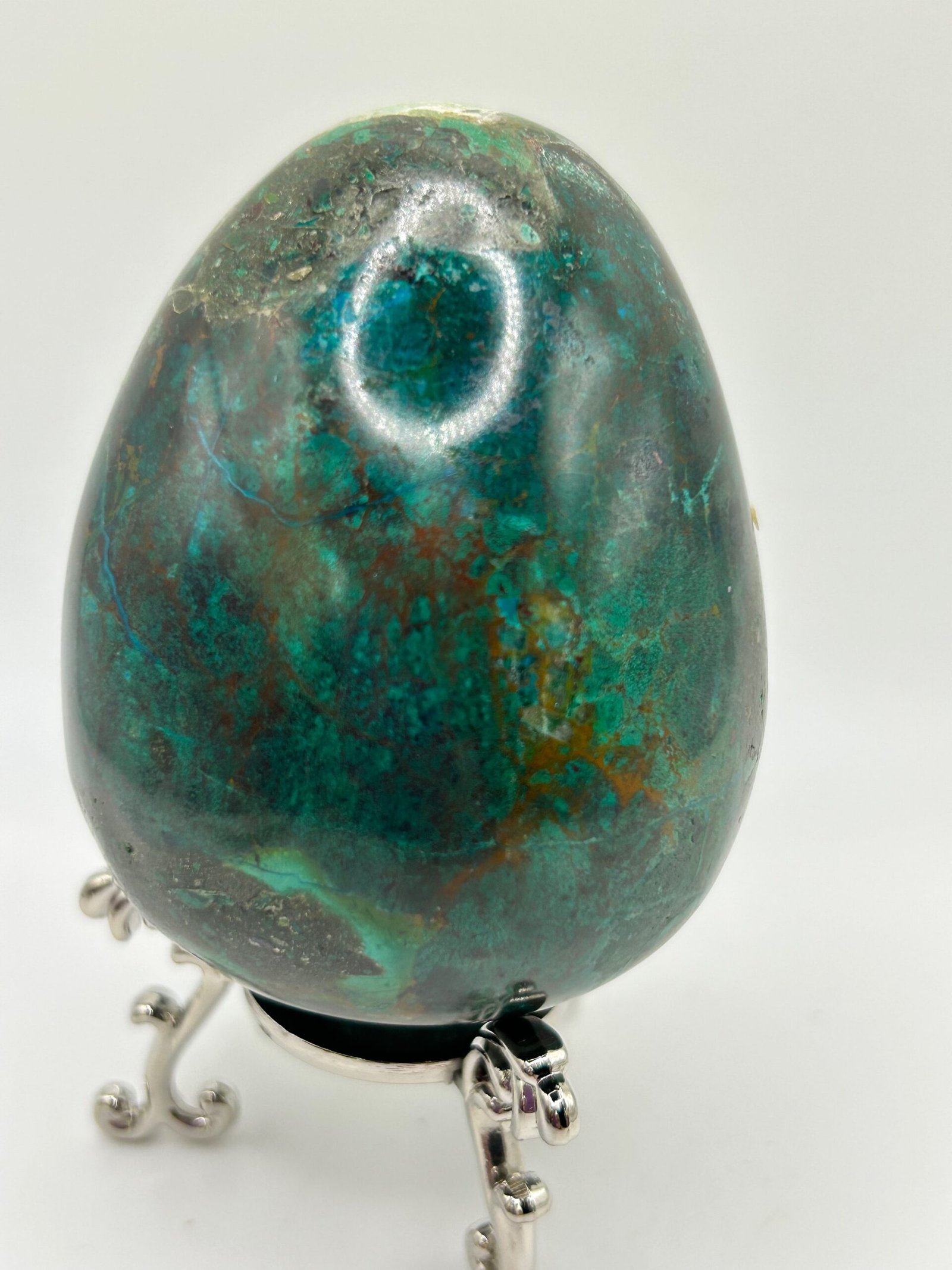 Chrysocolla (with Malachite) Egg