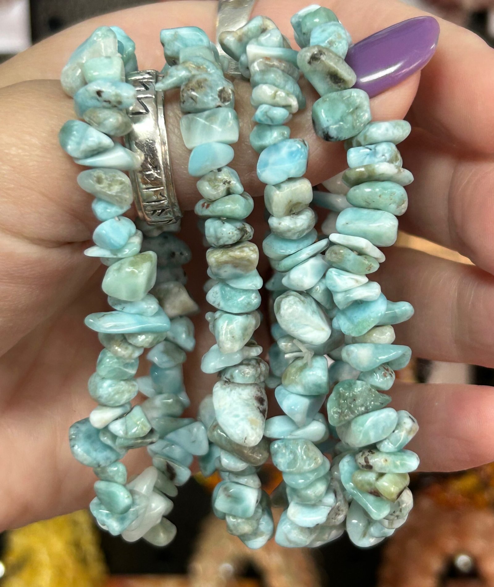 Larimar Chipstone Bracelet