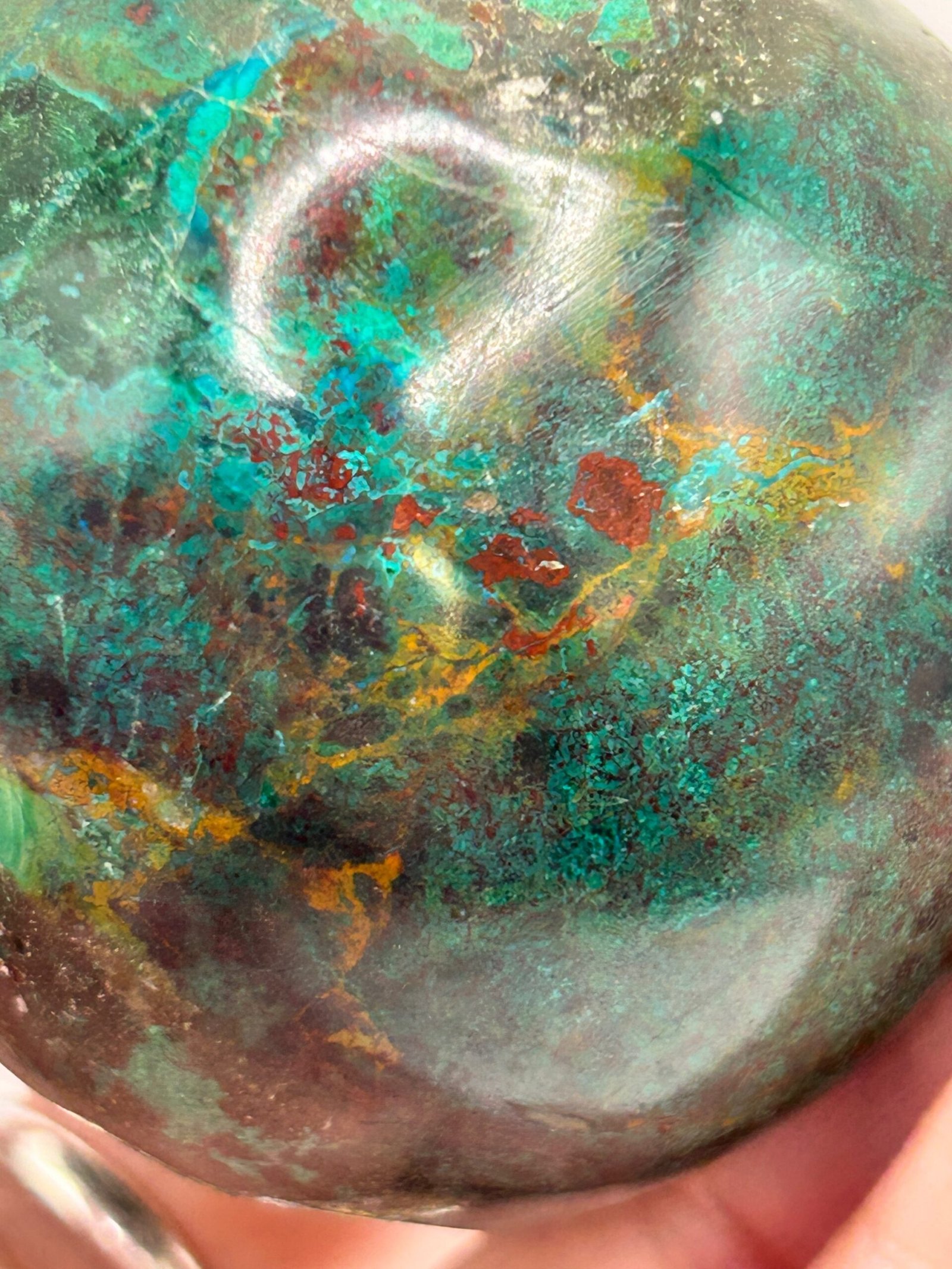 Chrysocolla (with Malachite) Egg - Image 7