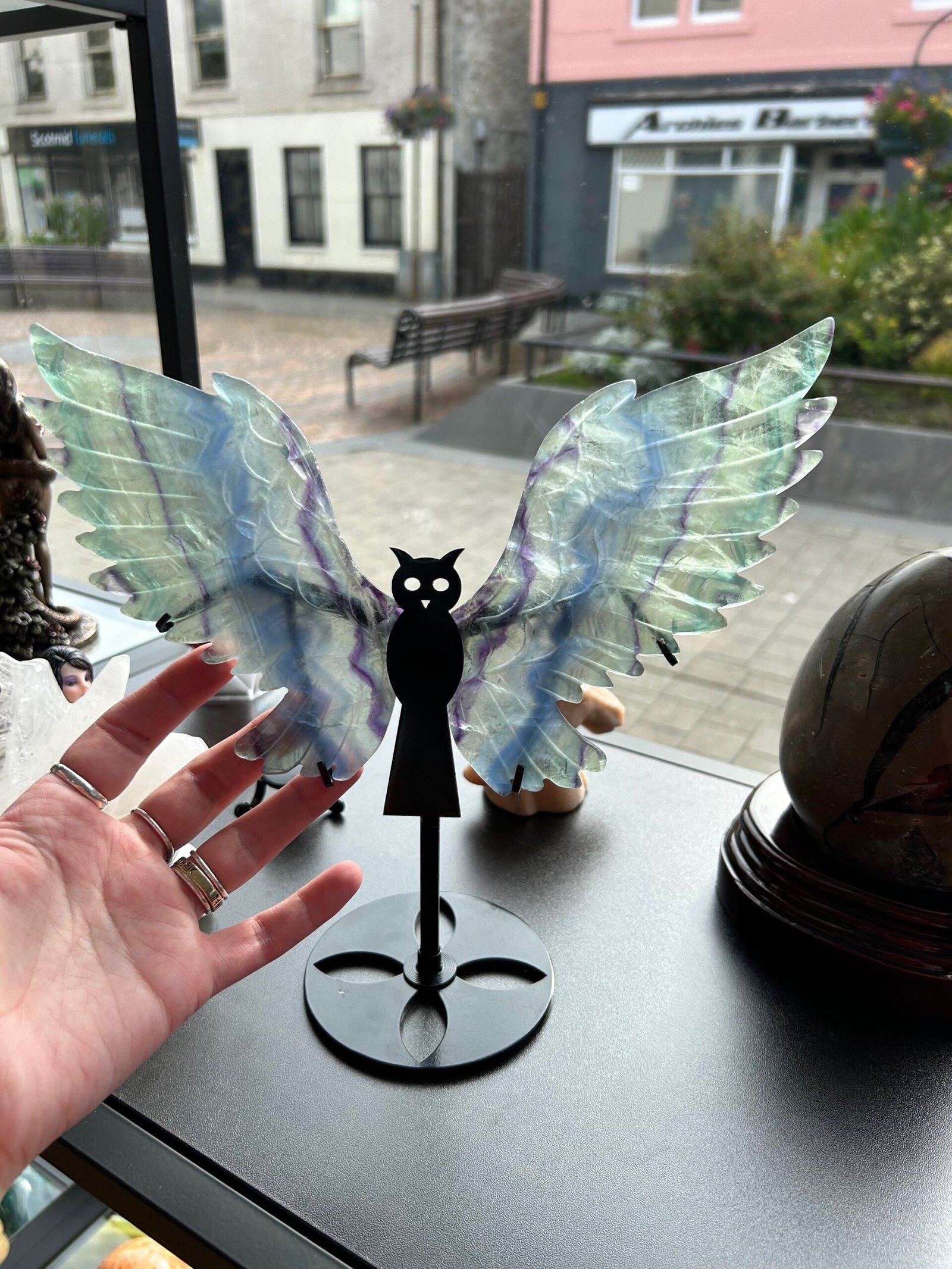 Rainbow Fluorite Owl - Image 2