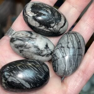 Black Vein Jasper Tumble Stone
