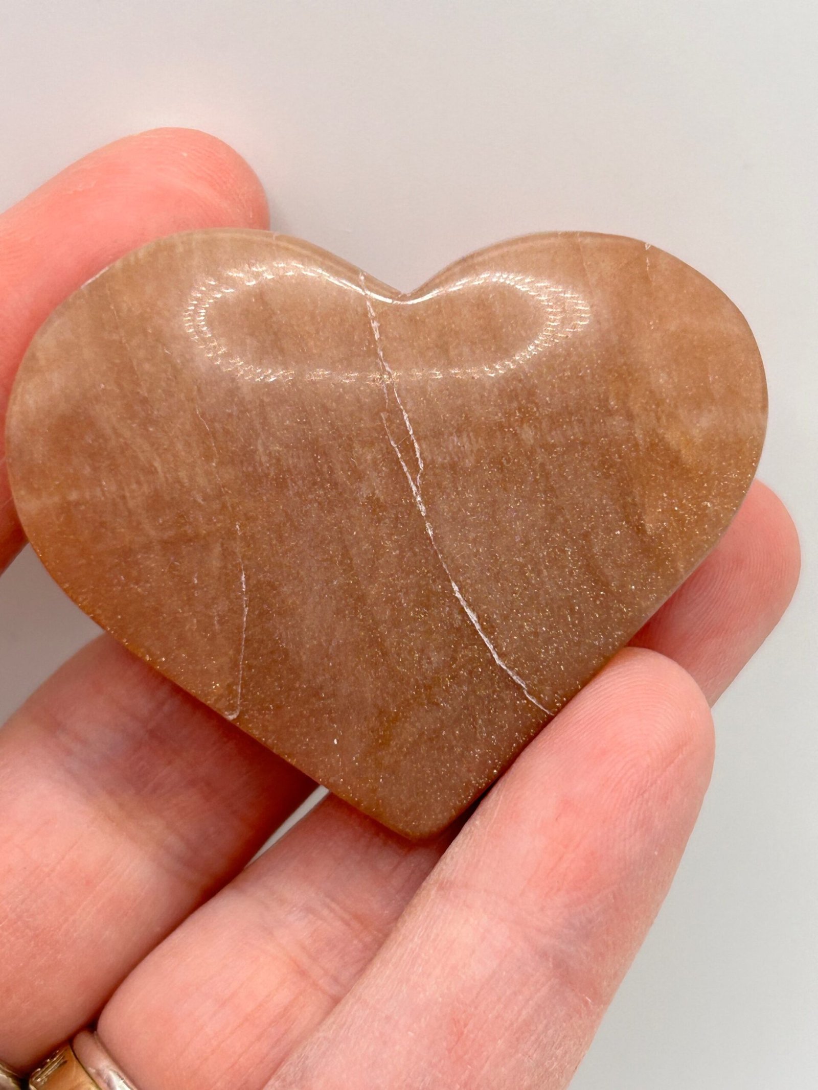 Sunstone Heart Palm Stone - Image 2