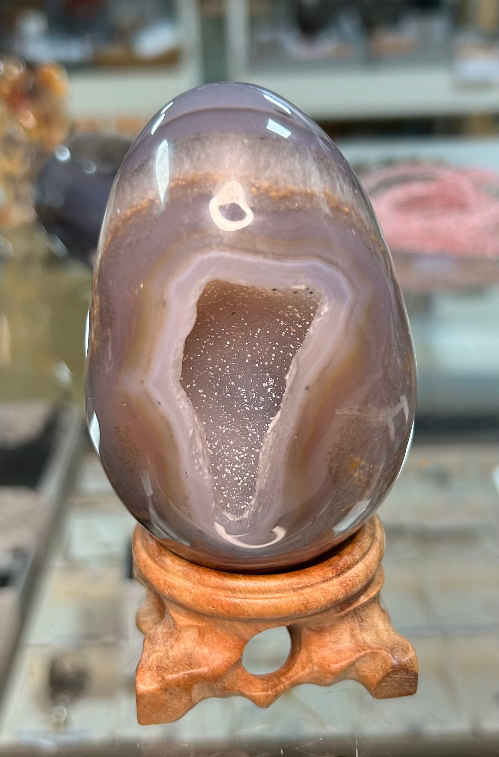 Drusy Agate Egg