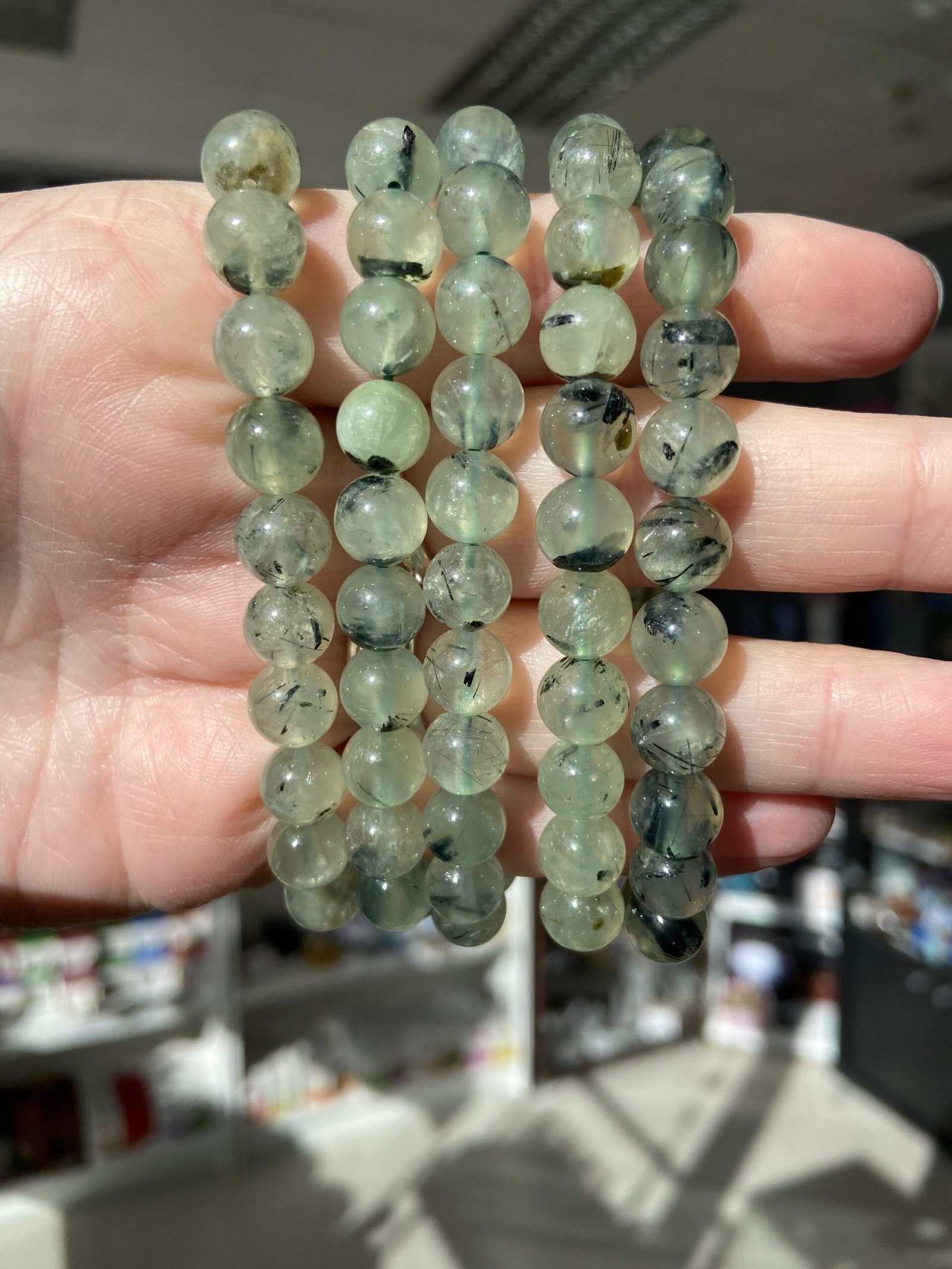 Prehnite Bead Bracelet - Image 2