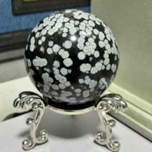 Snowflake Obsidian Sphere