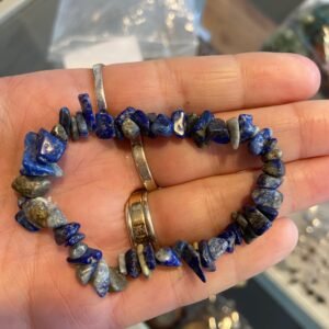 Lapis Lazuli Chip Stone Bracelet