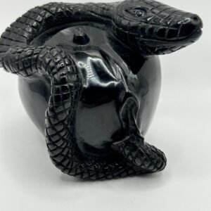 Black Obsidian ‘Original Sin’ Apple with Snake