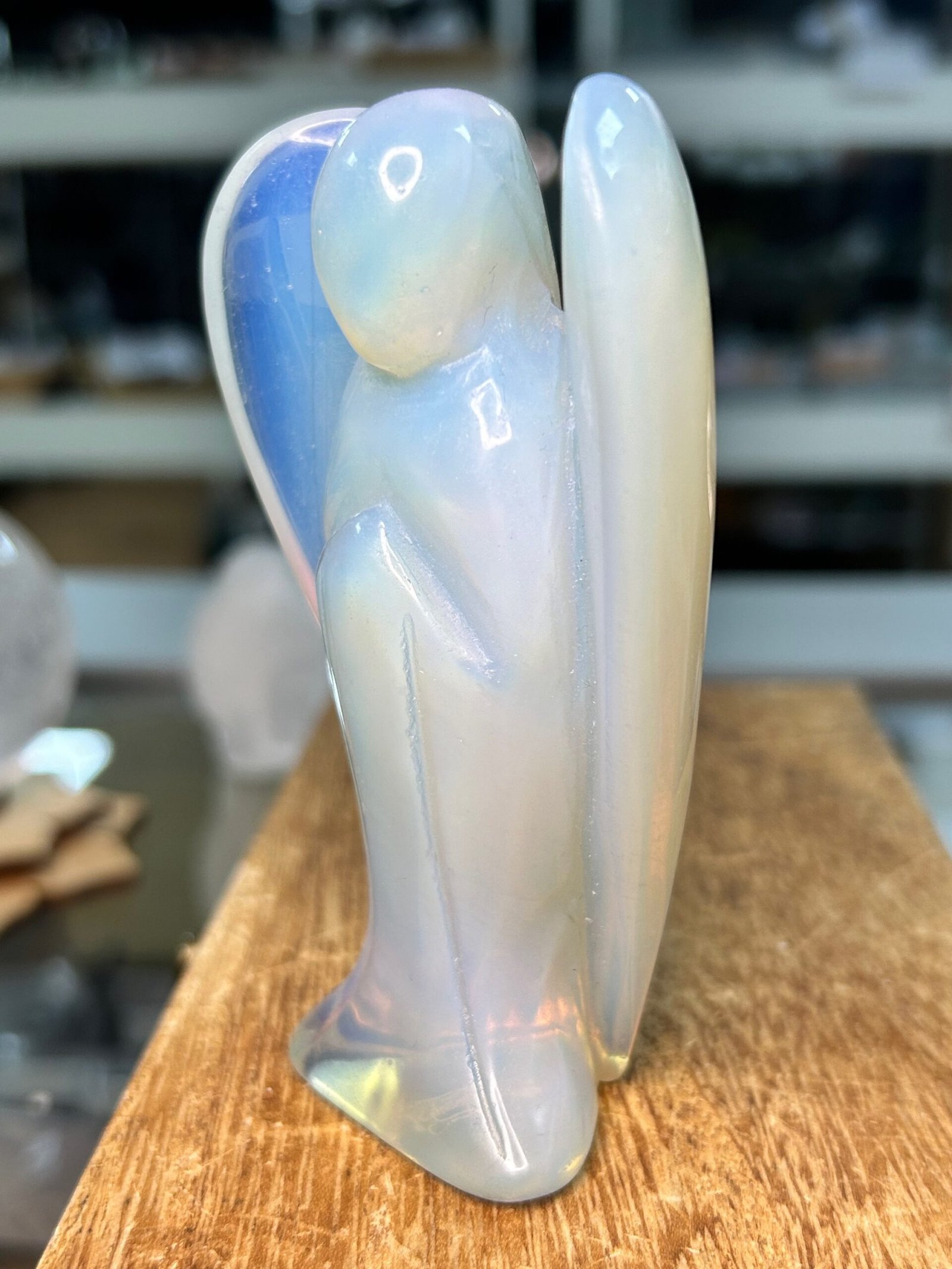 Opalite Angel Carving