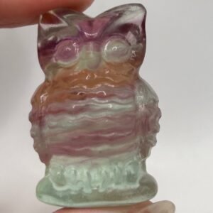 Rainbow Fluorite Owl