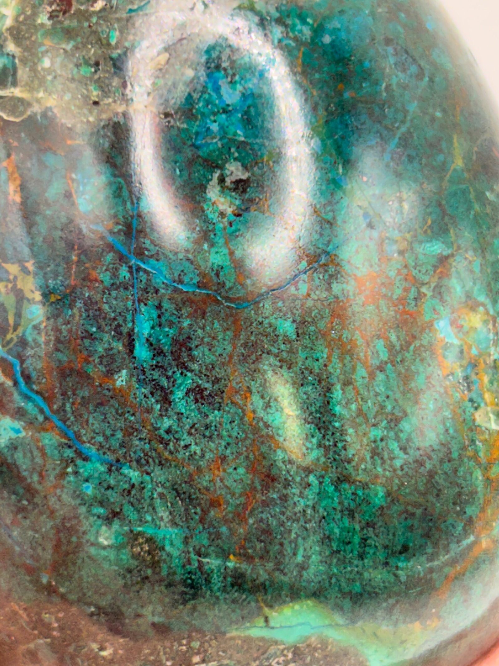 Chrysocolla (with Malachite) Egg - Image 6