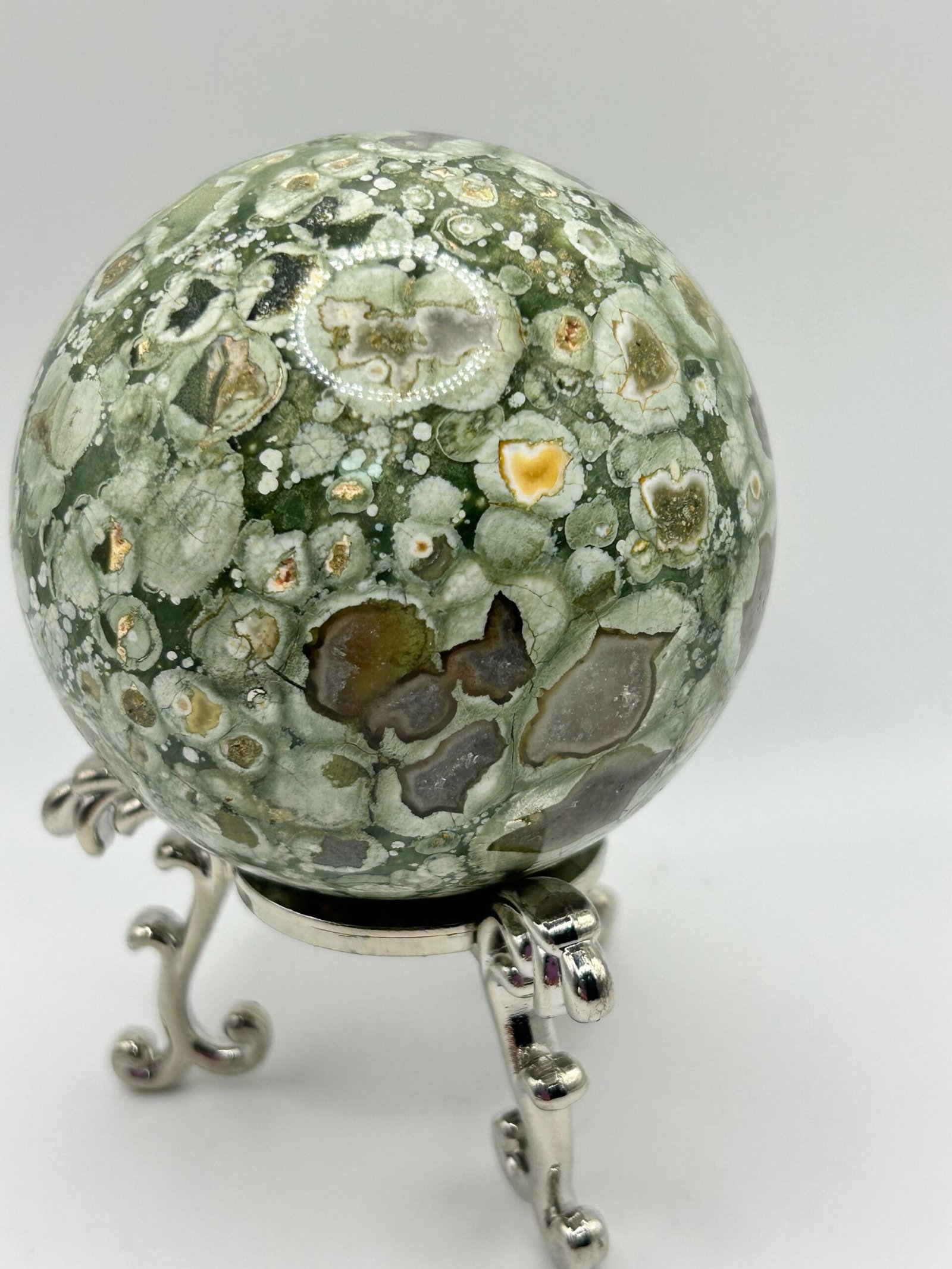 Rainforest Rhyolite Sphere - Image 2