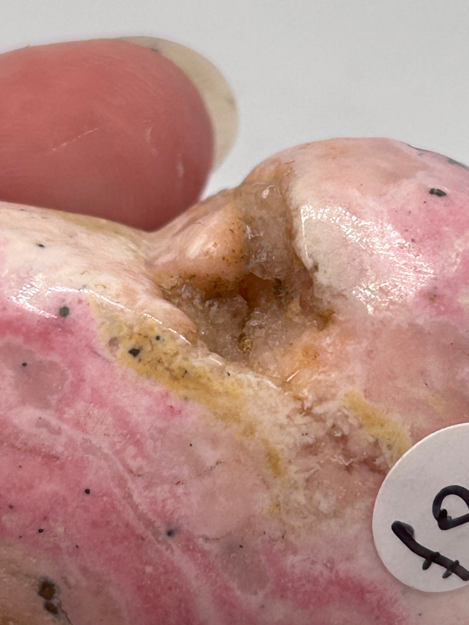 Peruvian Rhodonite Heart Palm Stone - Image 3