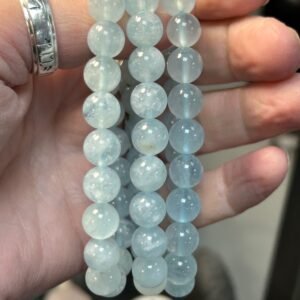 Aquamarine Bead Bracelet