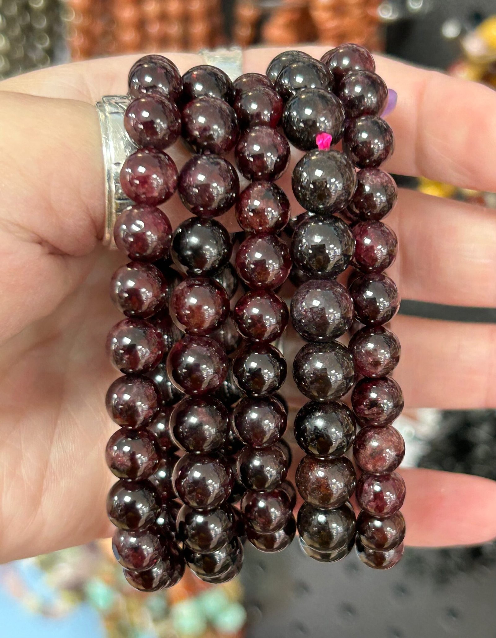 Garnet Bead Bracelet - Image 2
