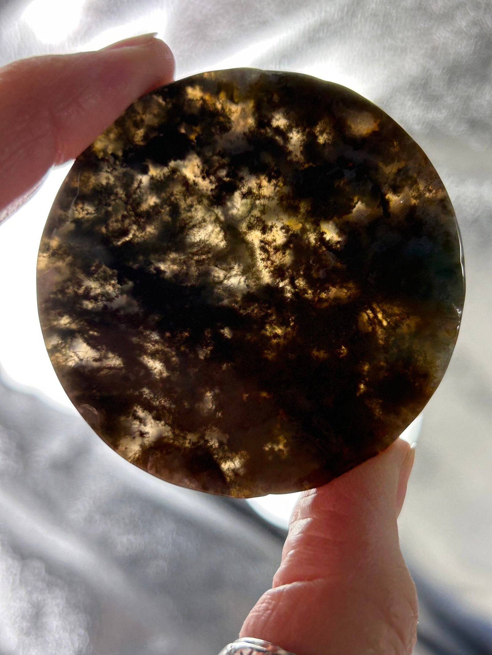 Moss Agate Disc