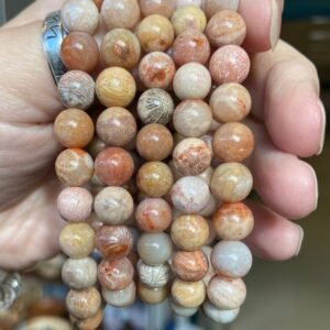 Fossilised Coral Bead Bracelet