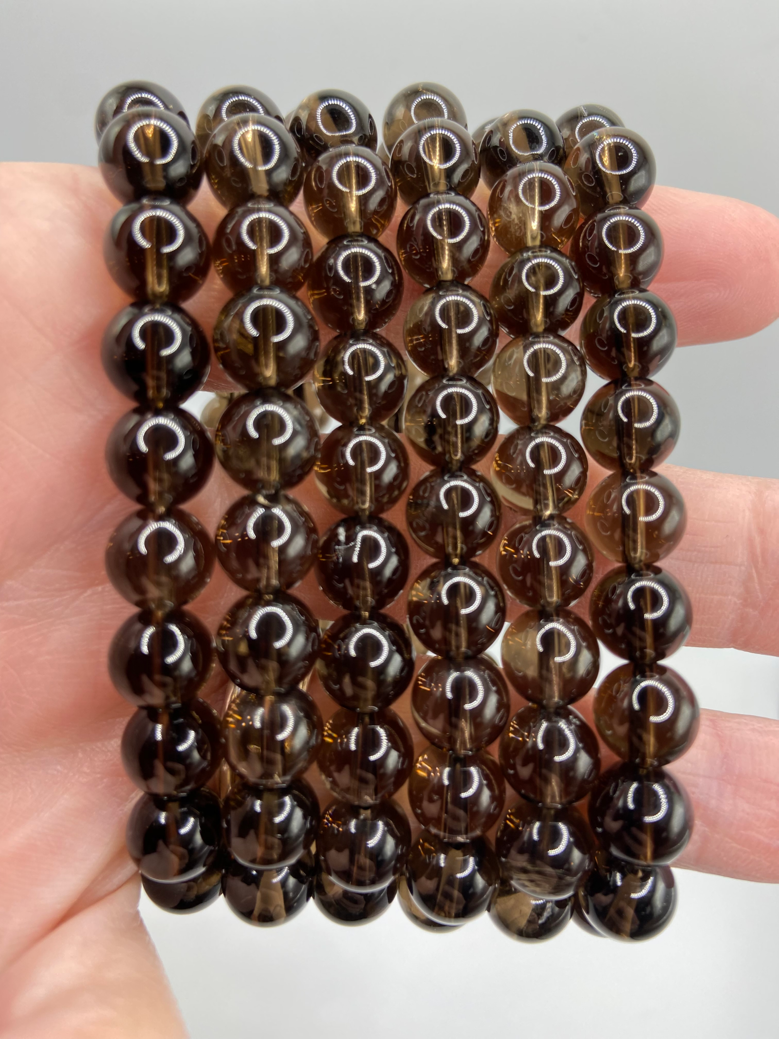 Smoky Quartz Bead Bracelet