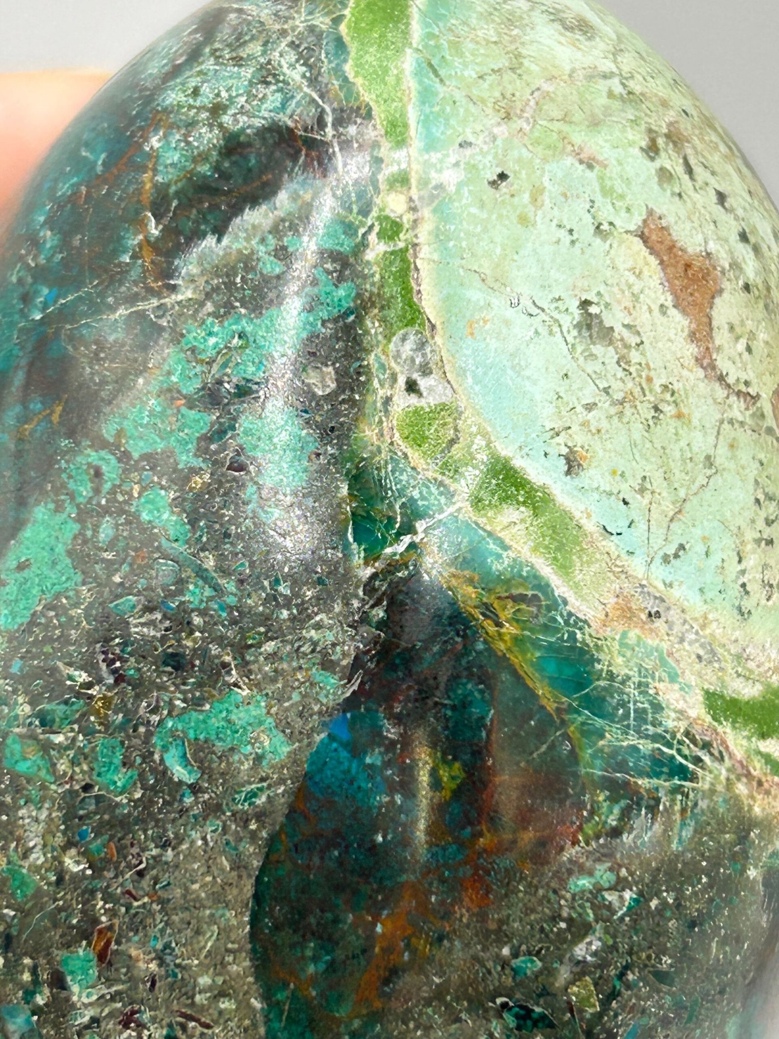 Chrysocolla (with Malachite) Egg - Image 8