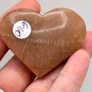Sunstone Heart Palm Stone