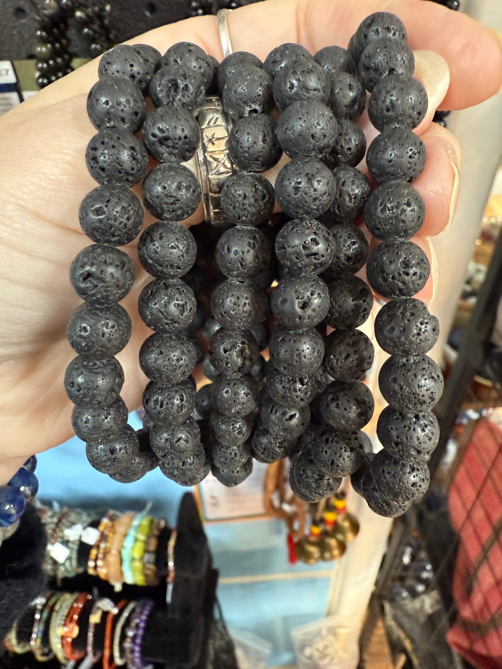 Lava Stone Bead Bracelet