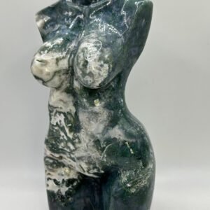 Extra Large Moss Agate Goddess Carving