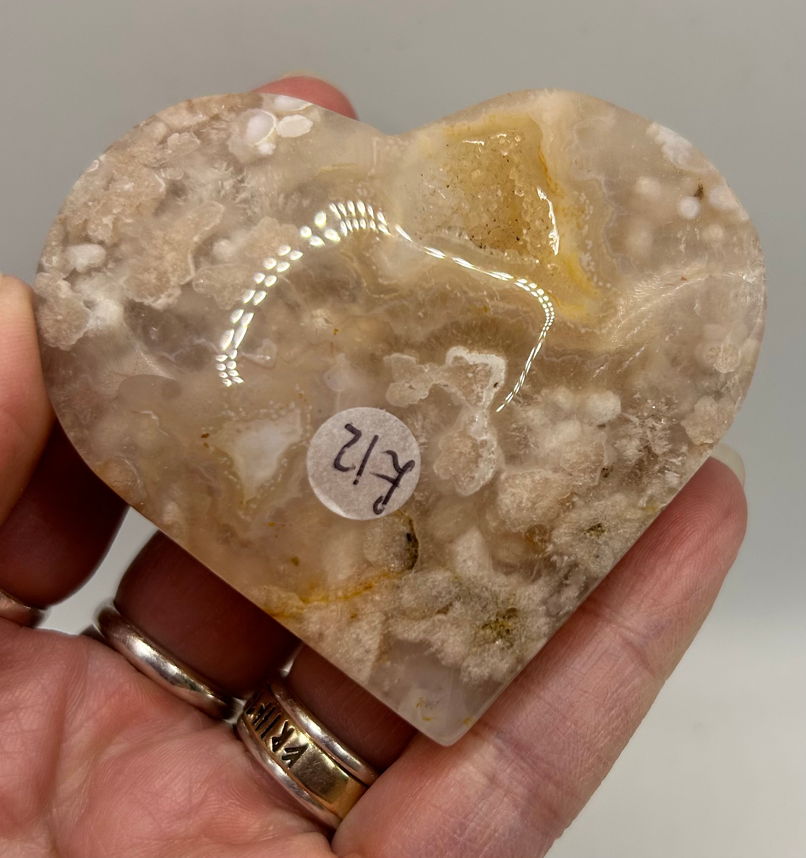 Flower Agate Heart - Image 2
