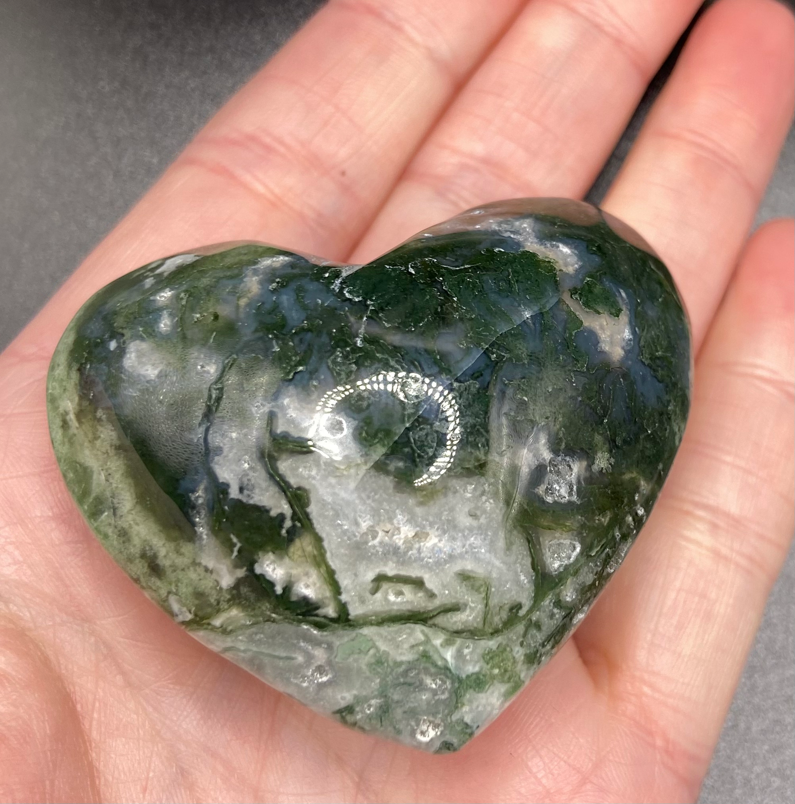 Moss Agate Heart - Image 3