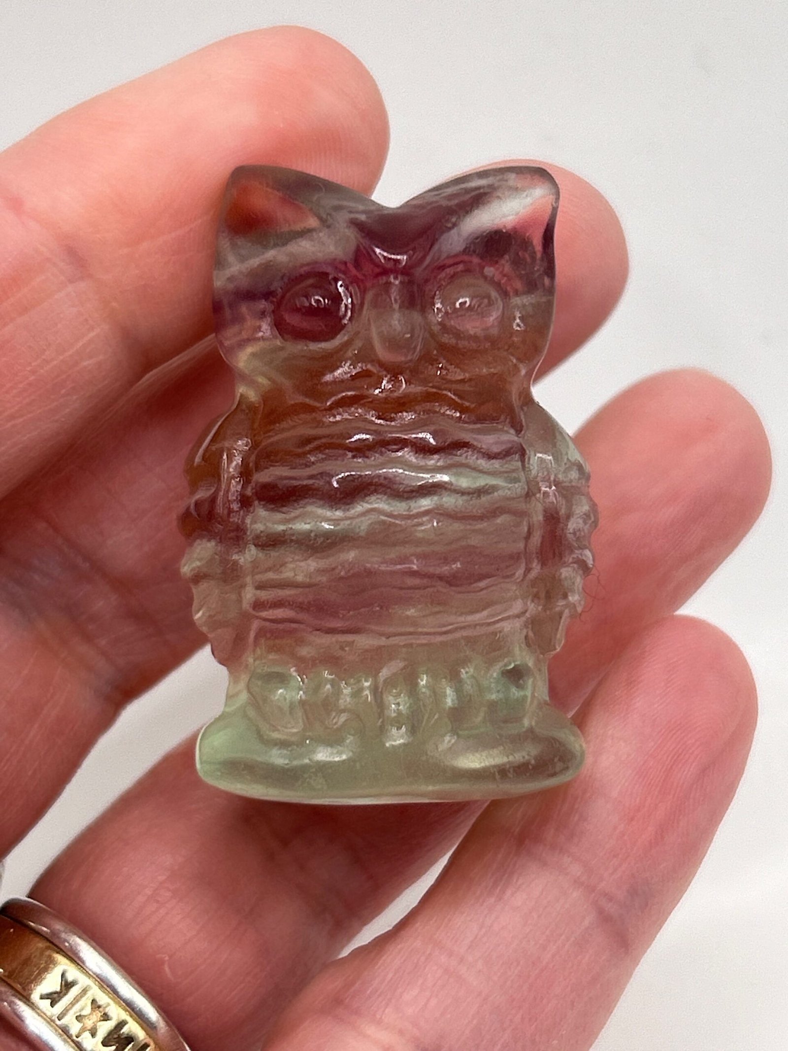 Rainbow Fluorite Owl - Image 5