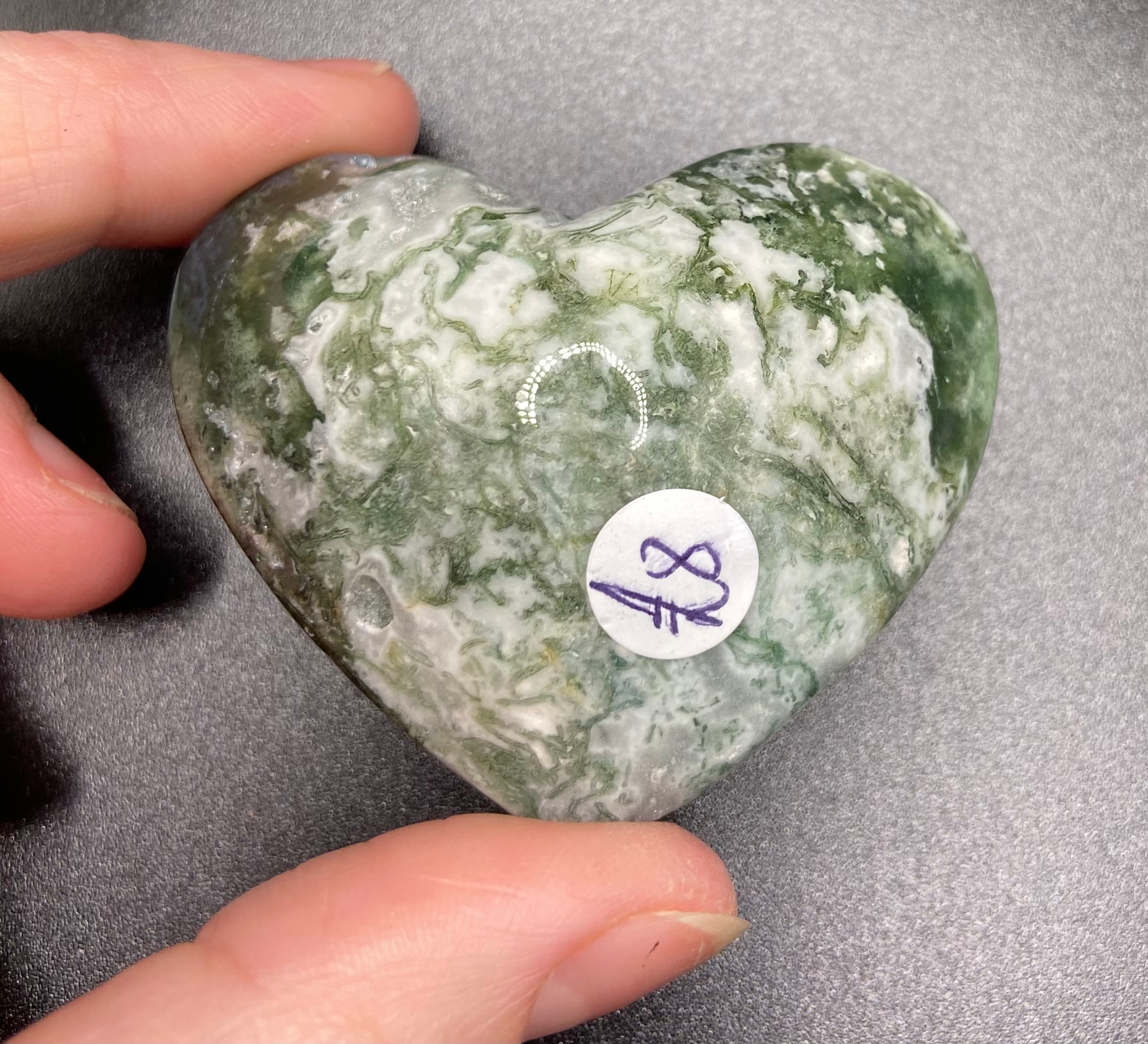 Moss Agate Heart - Image 2