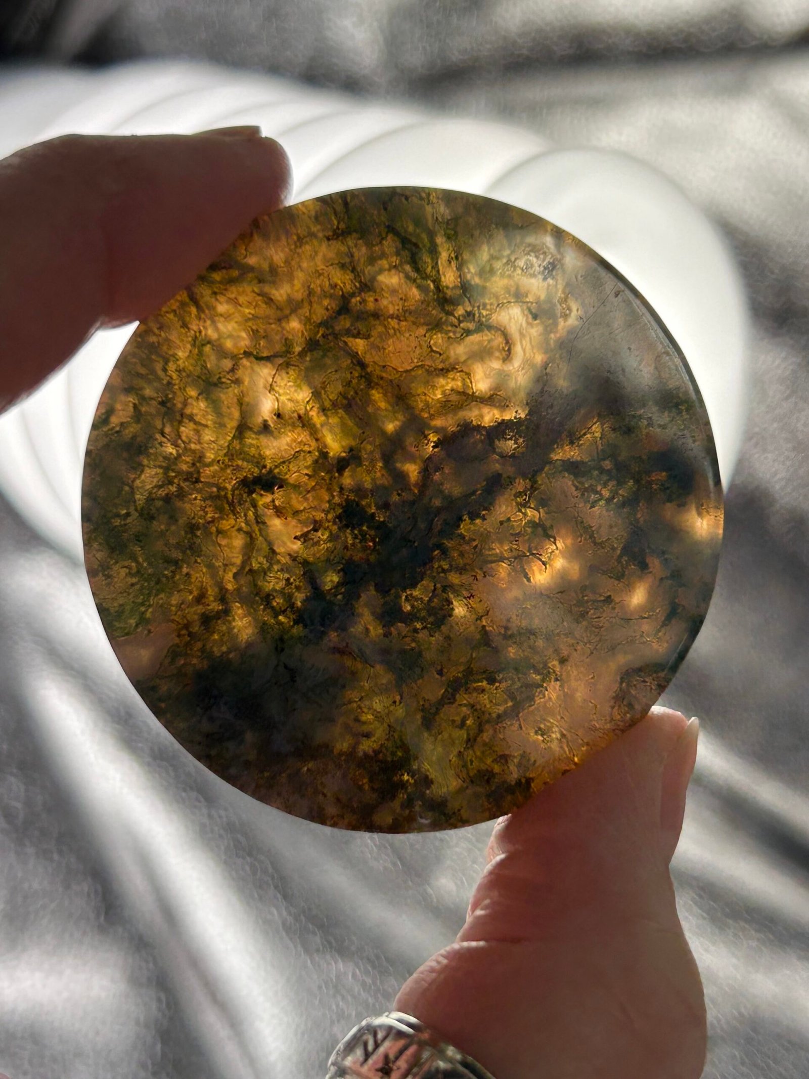 Moss Agate Disc