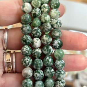 Tree Agate Bead Bracelet