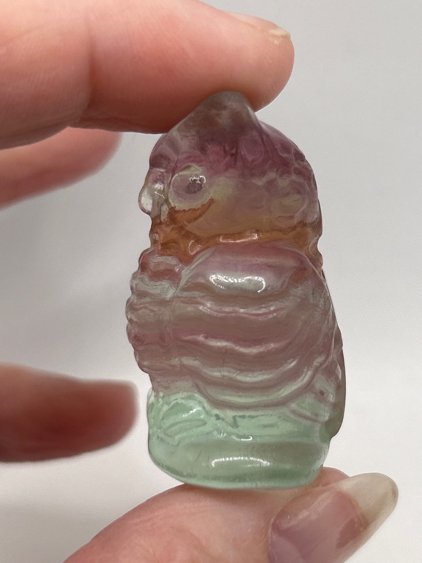 Rainbow Fluorite Owl - Image 4