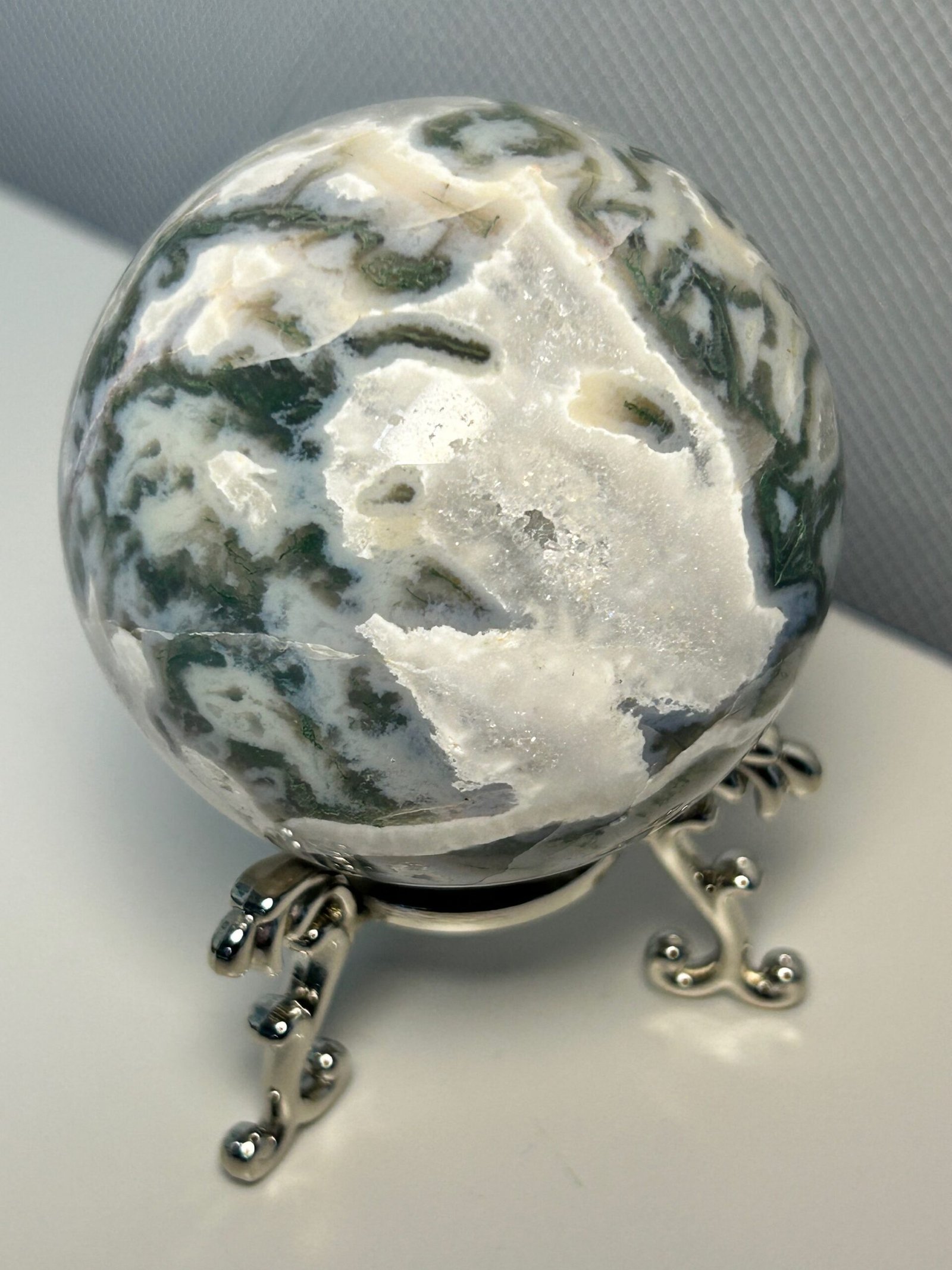 Moss Agate Sphere - Image 2