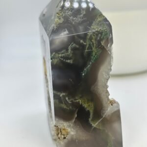 Moss Agate Druse Tower
