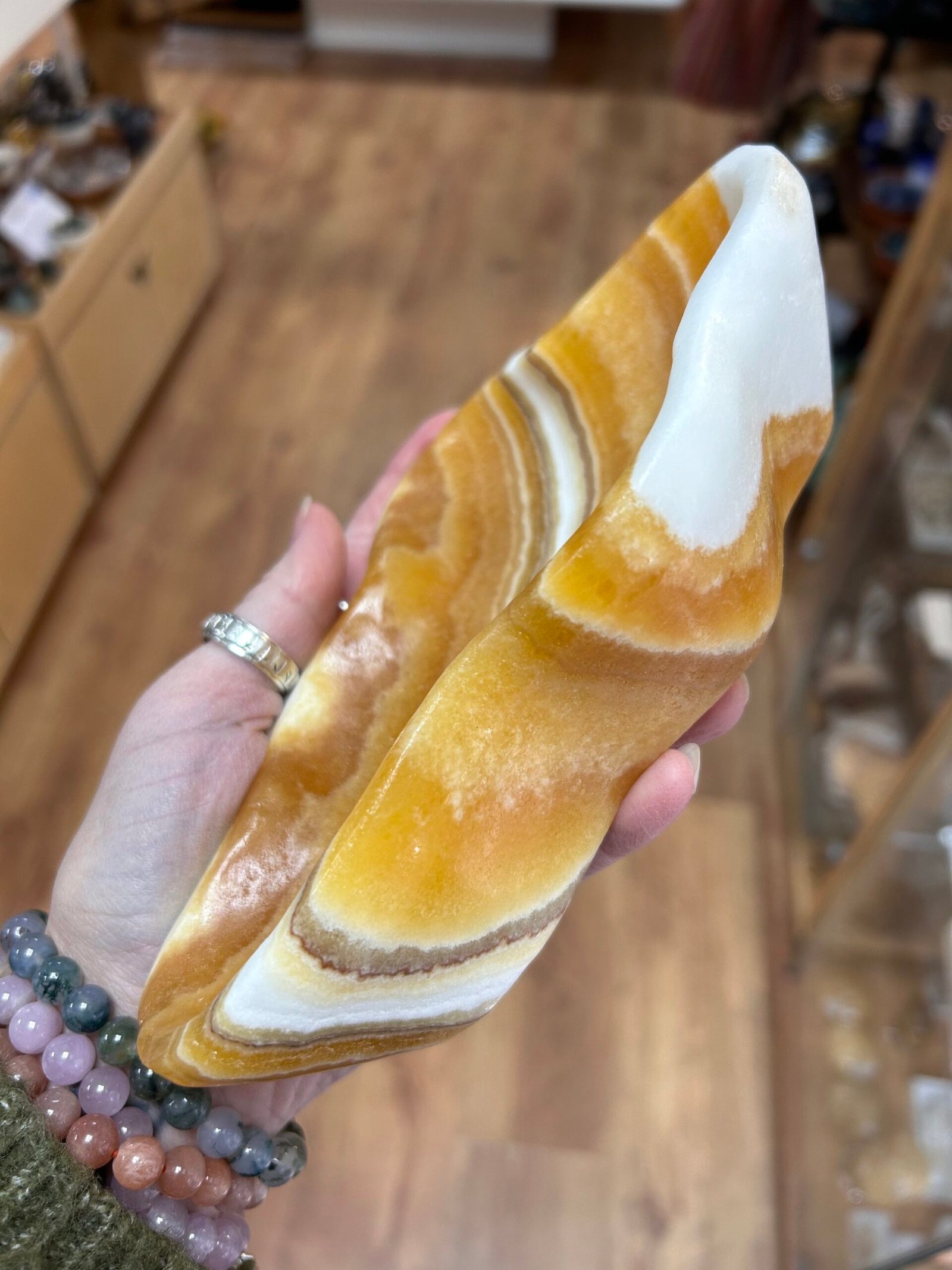 Orange Calcite Bowl - Image 2